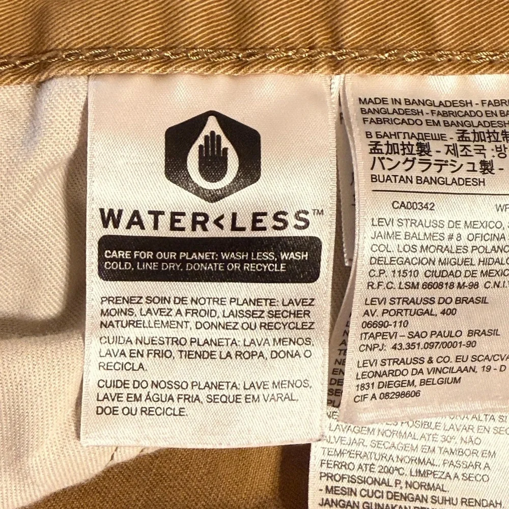 Levi’s 514 Straight Fit Jeans Men Tag 34x34 Tan Khaki Cotton Twill Casual Pants